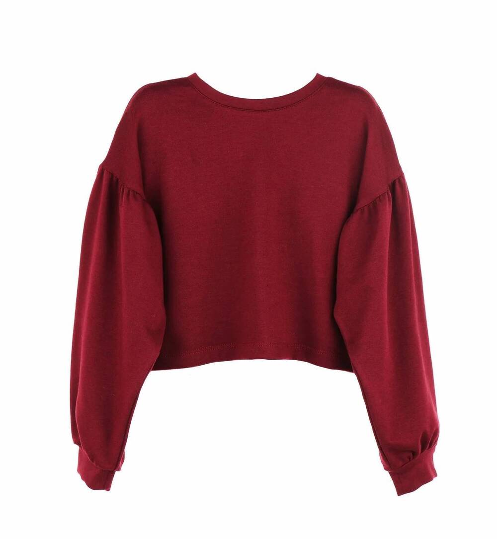 NEW GABBY girls everly crewneck sweatshirt in red